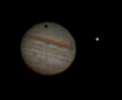 Ganymede Shadow on Jupiter