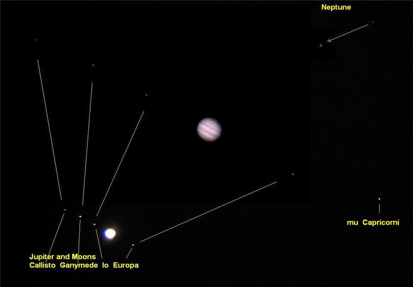 Neptune and Jupiter