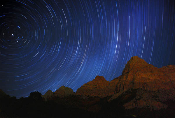 Star Trail At Zion II