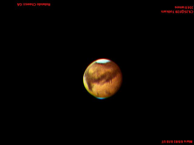 Mars! 8/9/03 8:18 UT