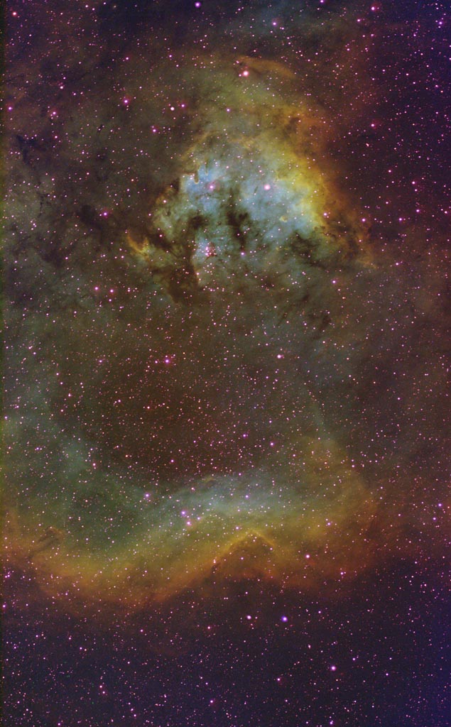 CED214/NGC7822 area in [SII], Ha and [OIII]