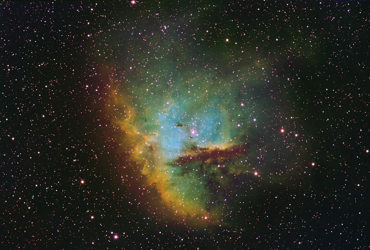 NGC281 in [SII], Ha and [OIII]