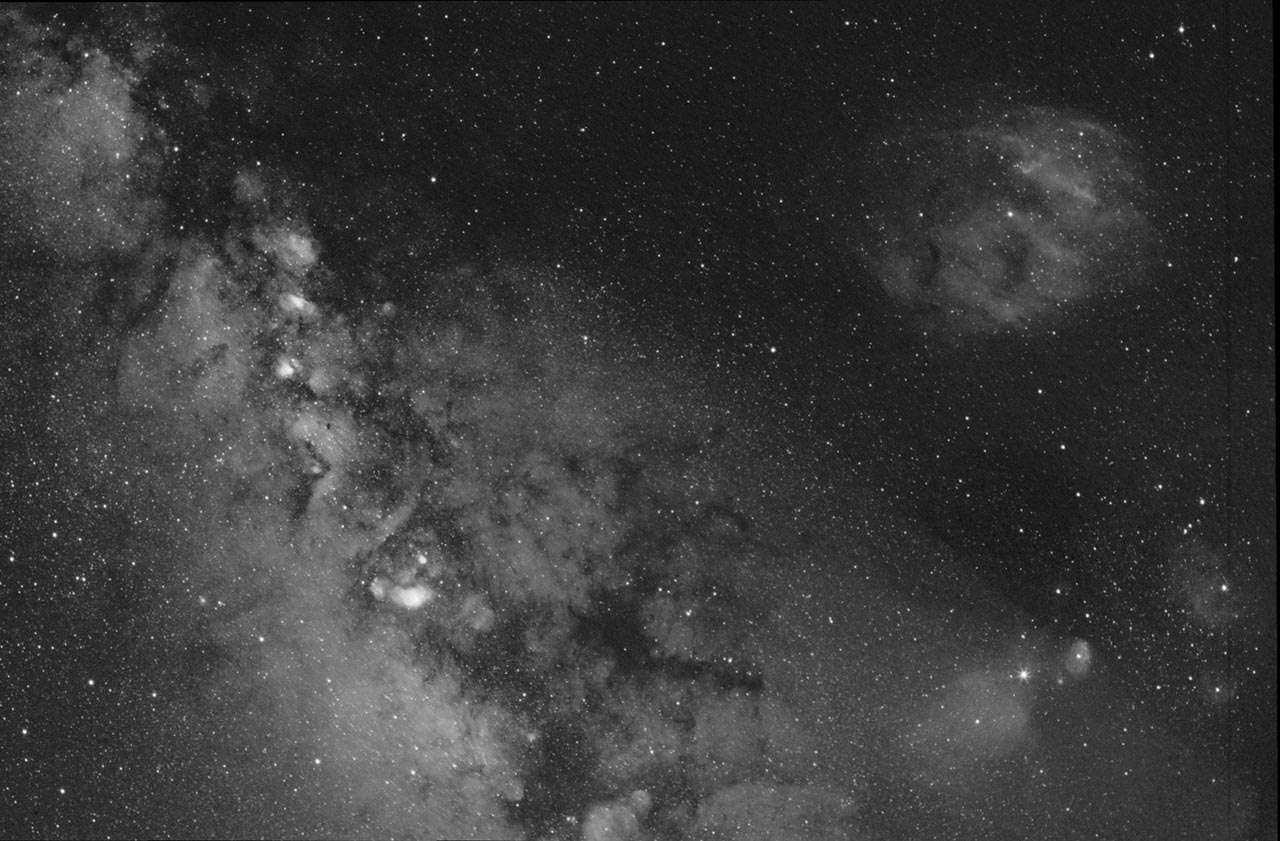 Milky Way along southern horison