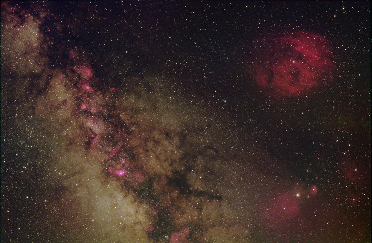 Milky Way along southern horison