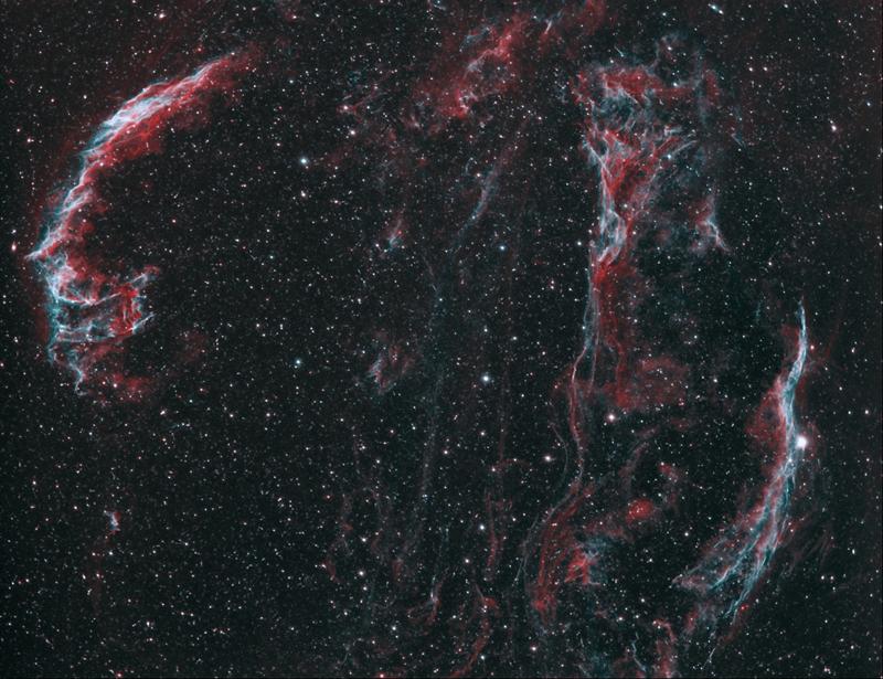 Ha & OIII bicolor Veil Nebula 