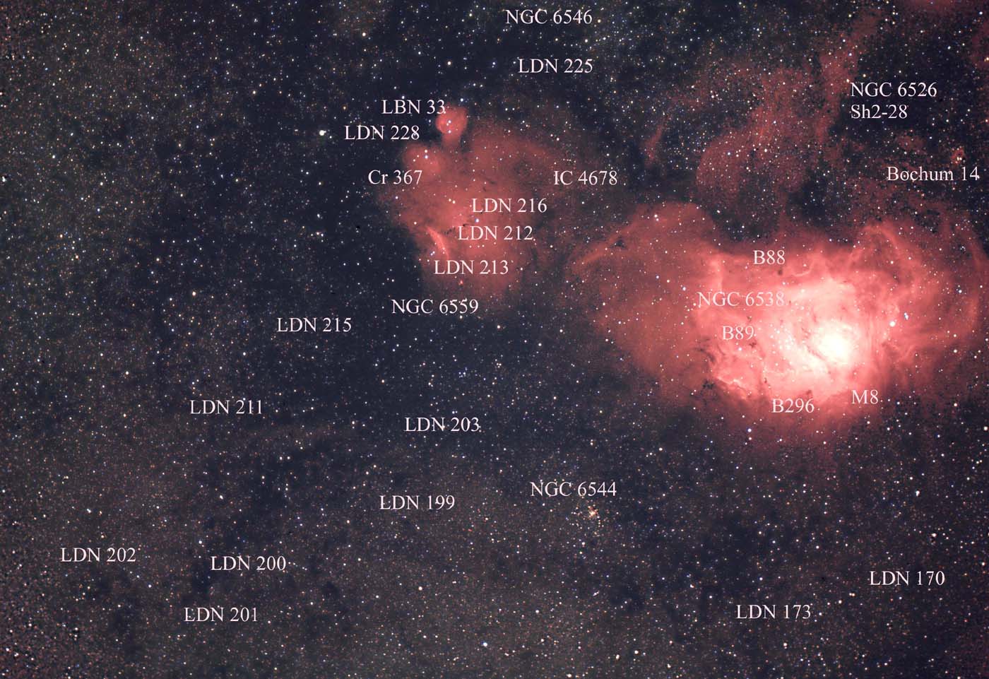 An angle of Milky Way