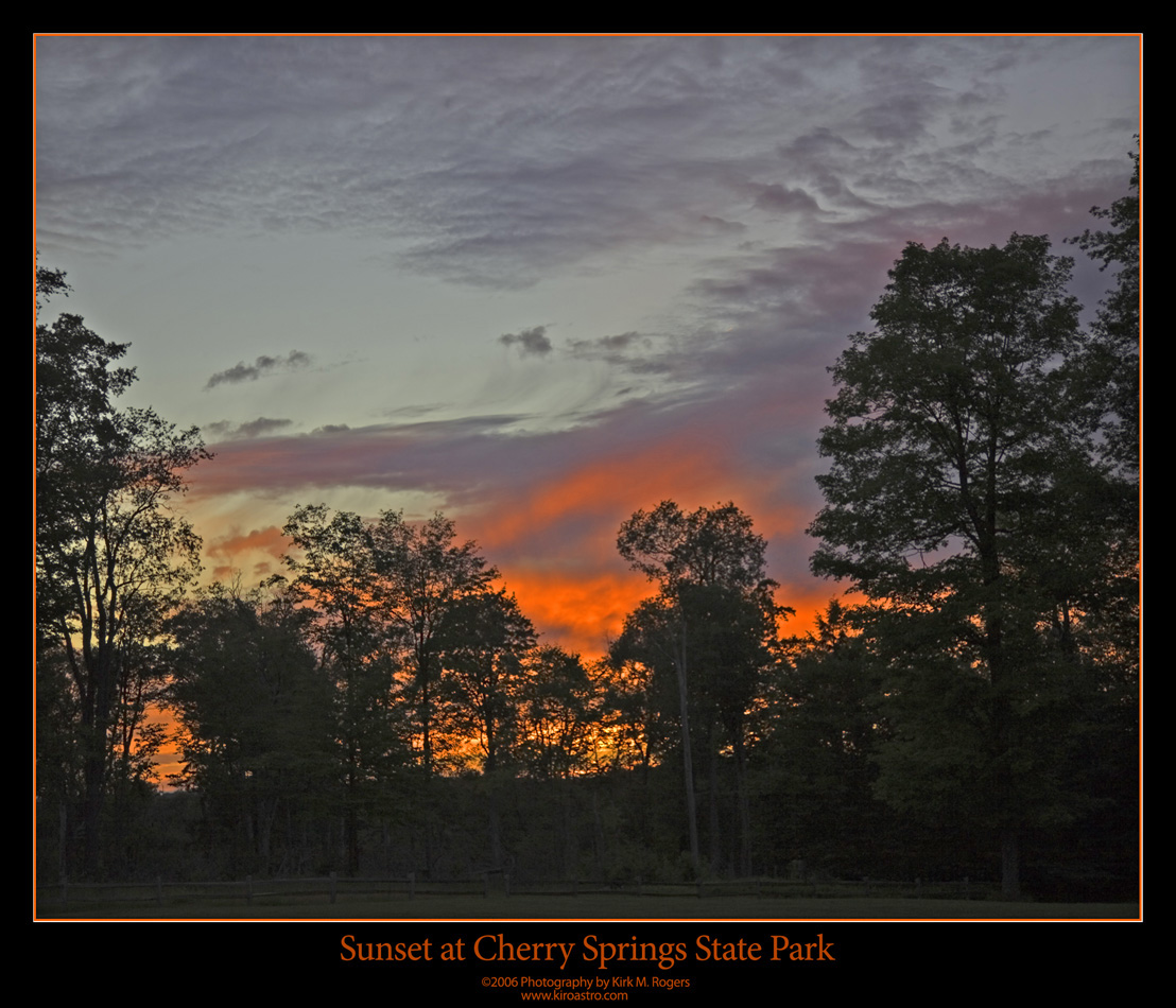Sunset at Cherry Springs State Park