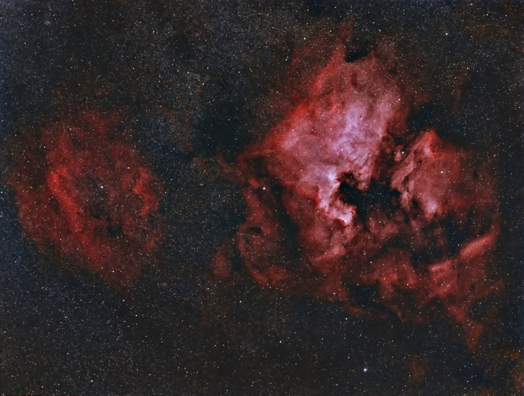 N. America & Pelican nebulae region