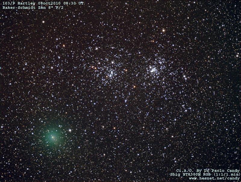 Comet Hartley 2 & Double Cluster
