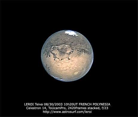 Mars from French Polynesia