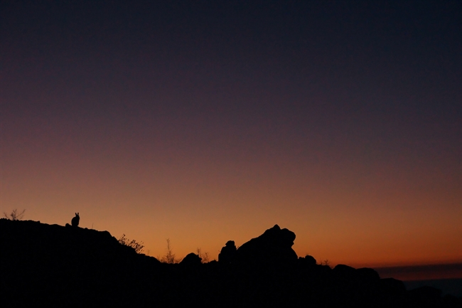 Sunset in the Chilean Andes