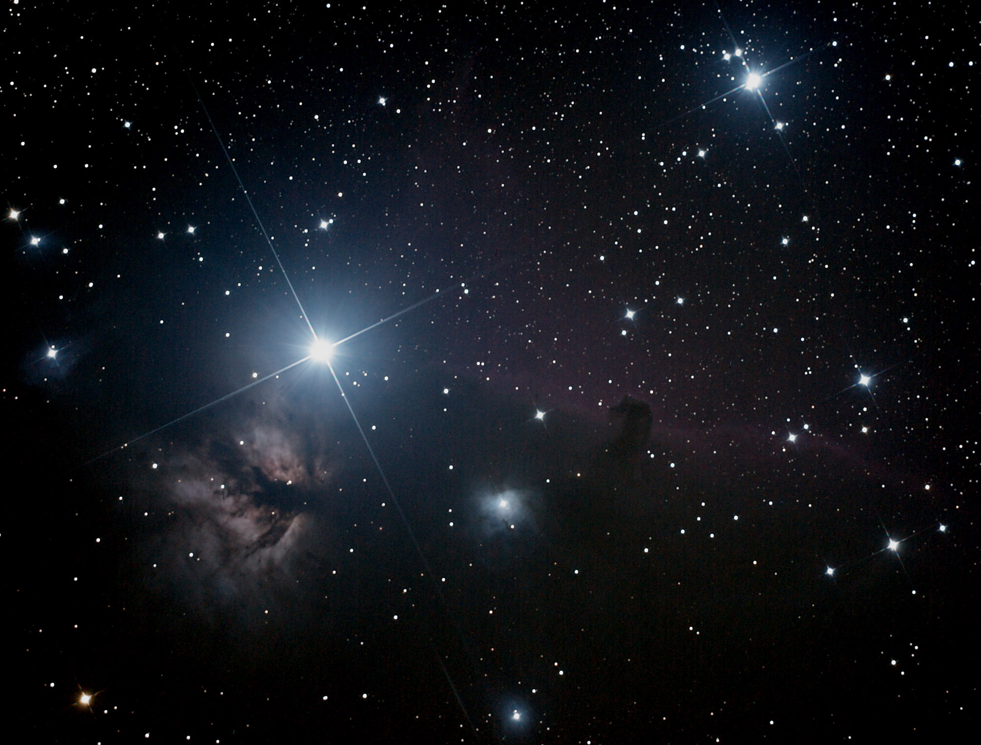 Flame and Horsehead Nebula