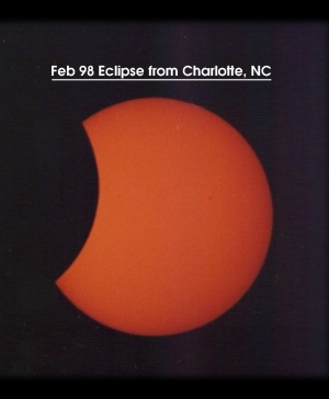 Partial eclipsed sun