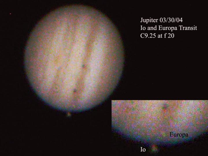 Jupiter, Io and Europa