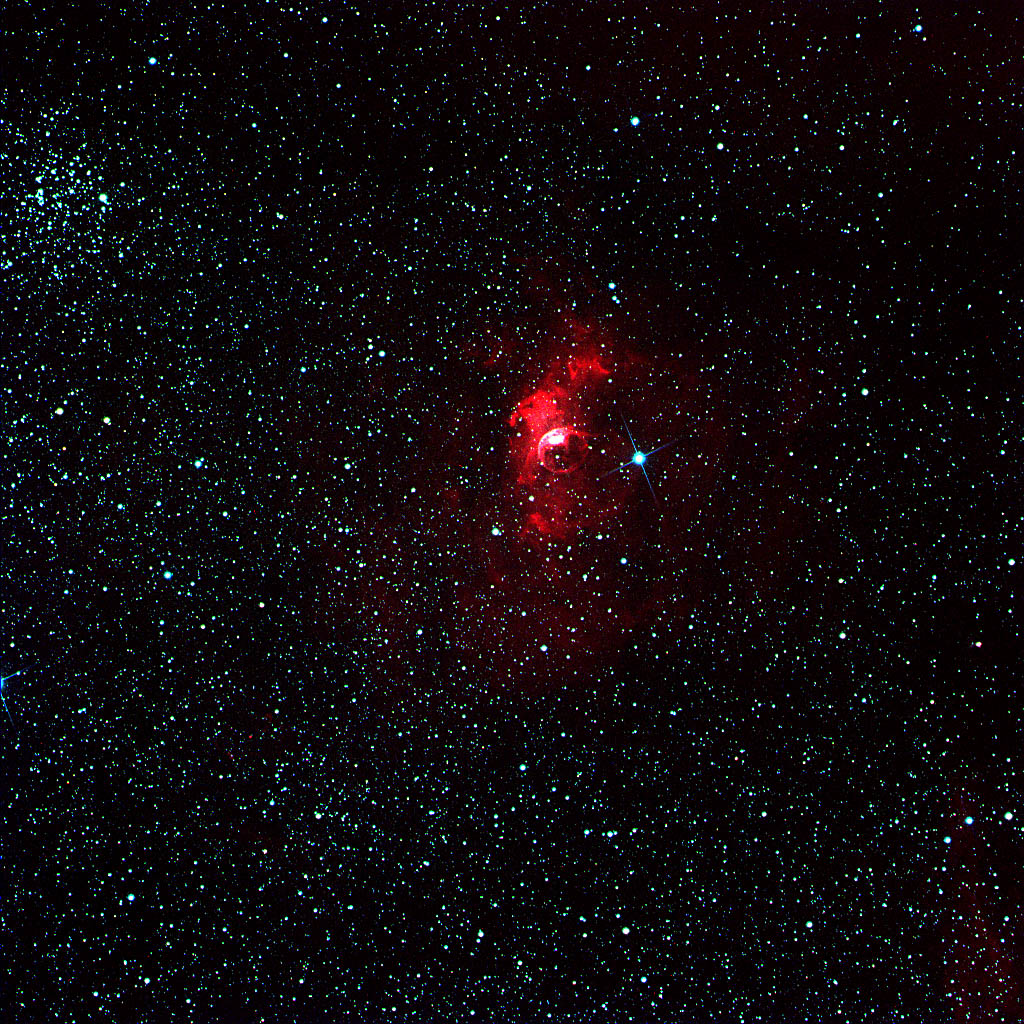 The Bubble nebula and M52