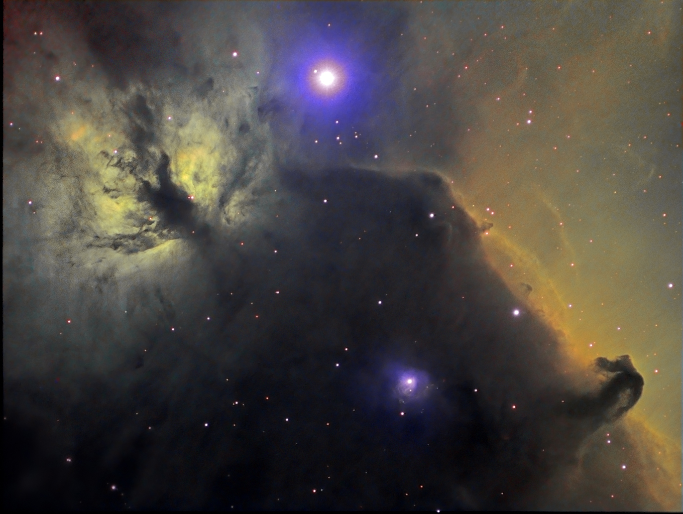 Narrowband Horsehead and Flame