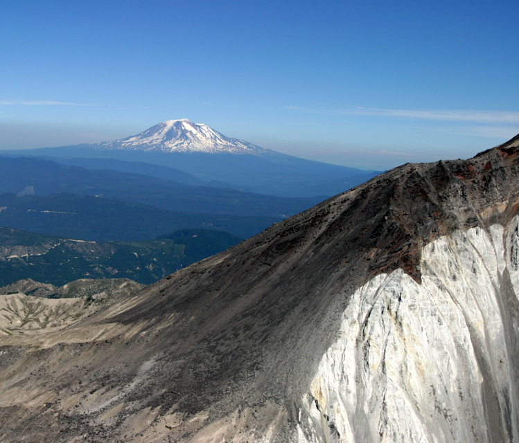 Mt. Adams as seen from Crater of Mt. St. Helens