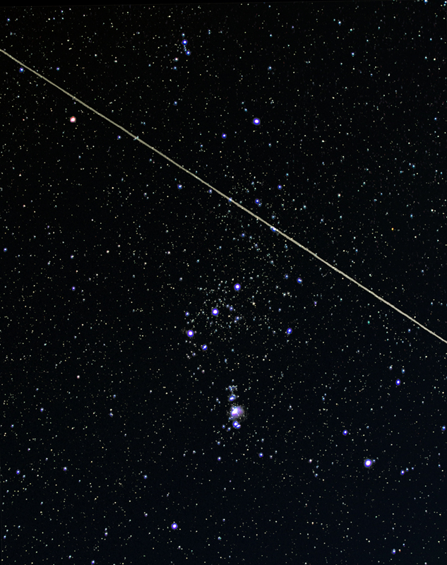 ISS crosses the heart of Orion