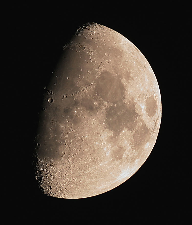 Just past 1st quarter moon