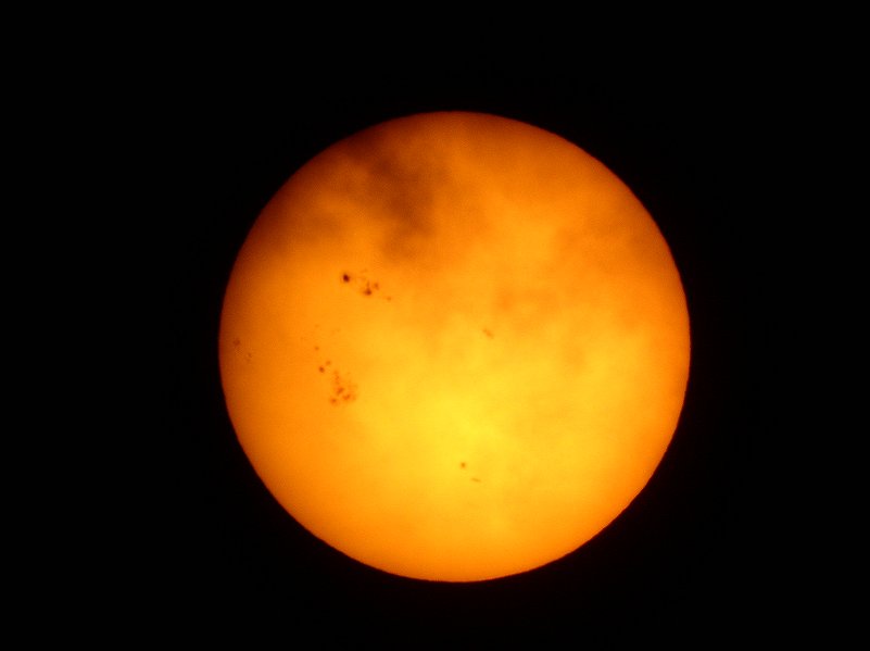Clouds over sun