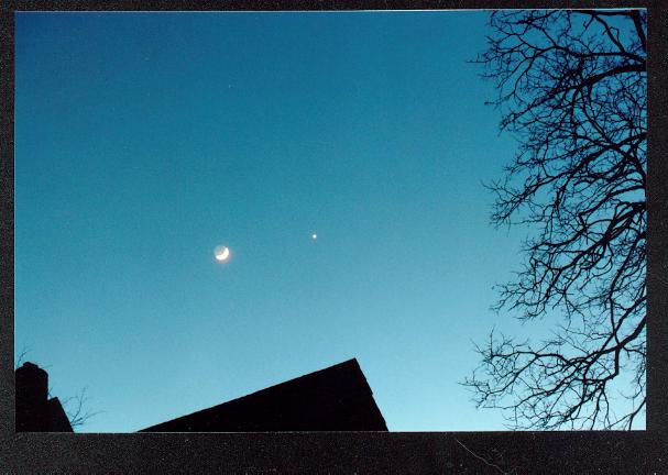 crescent moon with venus