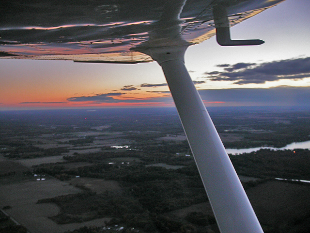 Sunset over Plymouth IN