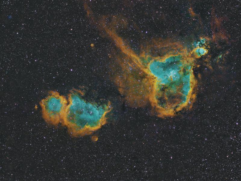 The Heart & Soul Nebulae in HST