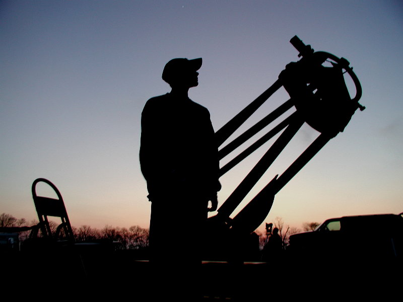 My 14 year old son Tyler waiting on dark skies