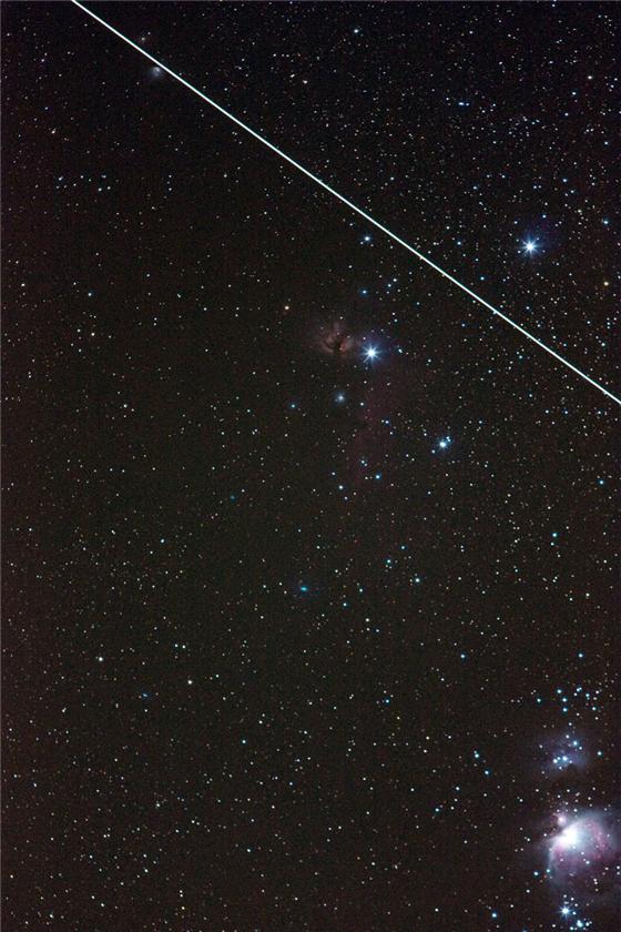 ISS passing through Orions belt