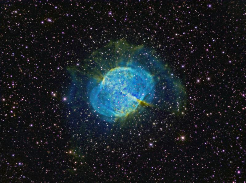 M27 The Dumbbell Nebula Hubble Palette image