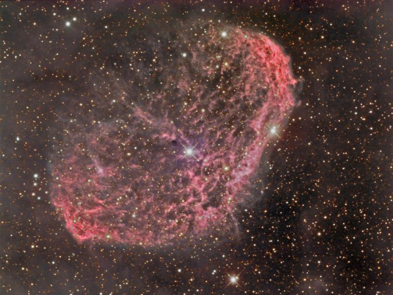 The Crescent Nebula NGC 6888 RGB + H-Alpha image