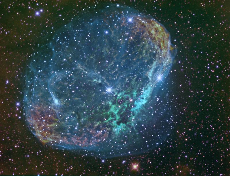 The Crescent Nebula Hubble Palette