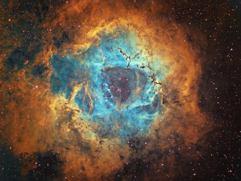 Rosette Nebula Hubble Palette 