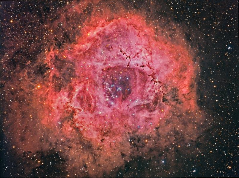 The Rosette Nebula NB+WB Hybrid