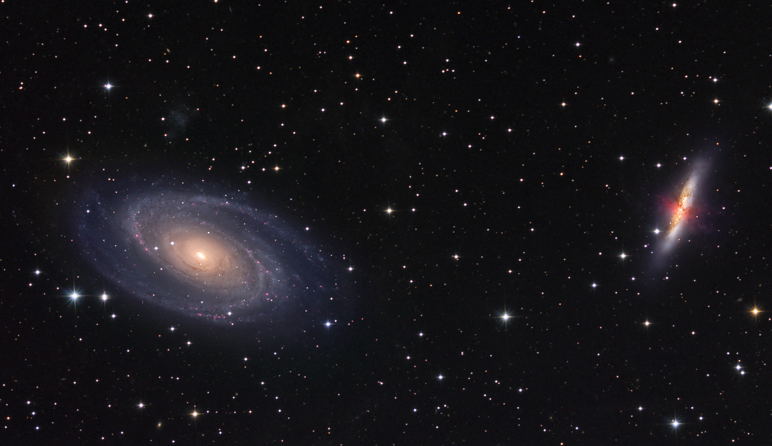 M81 and M82, an uneven pair