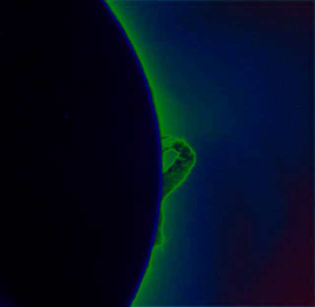False Color Solar Prominence