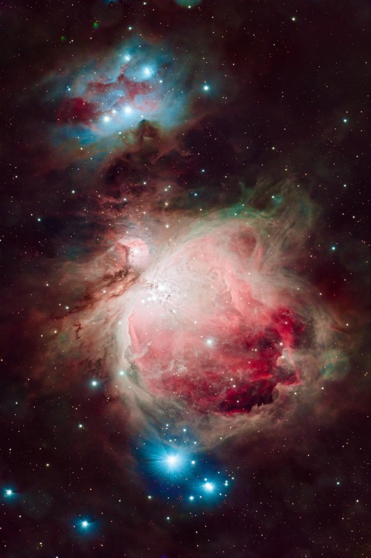 NGC 1977, M42 and NGC 1980