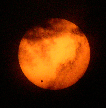 Venus Transit Through Clouds