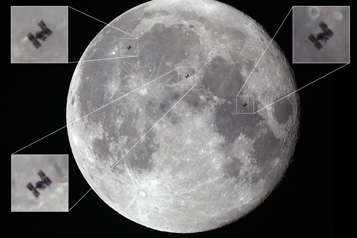 ISS Transits the Moon