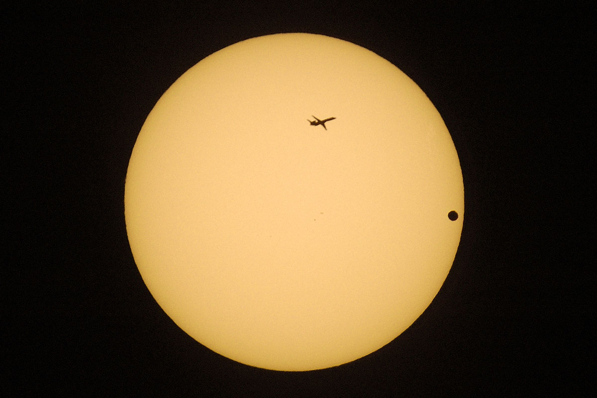Venus Transit and Plane