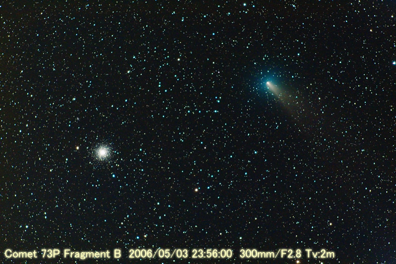 Comet 73P Fragment B with M13
