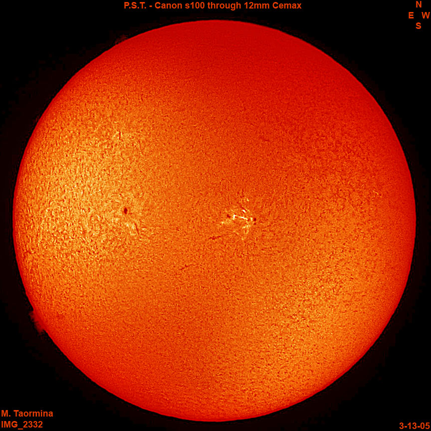 P.S.T. H-alpha Solar Image