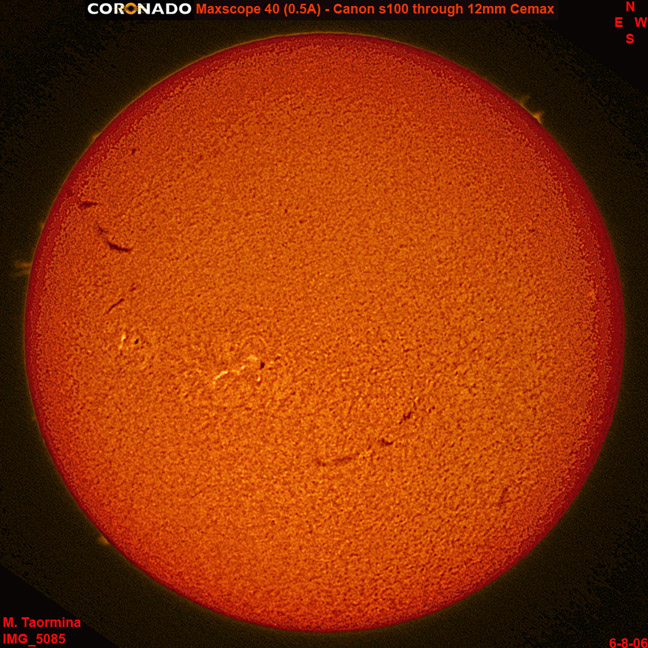 Maxscope 40 0.5A h-alpha image
