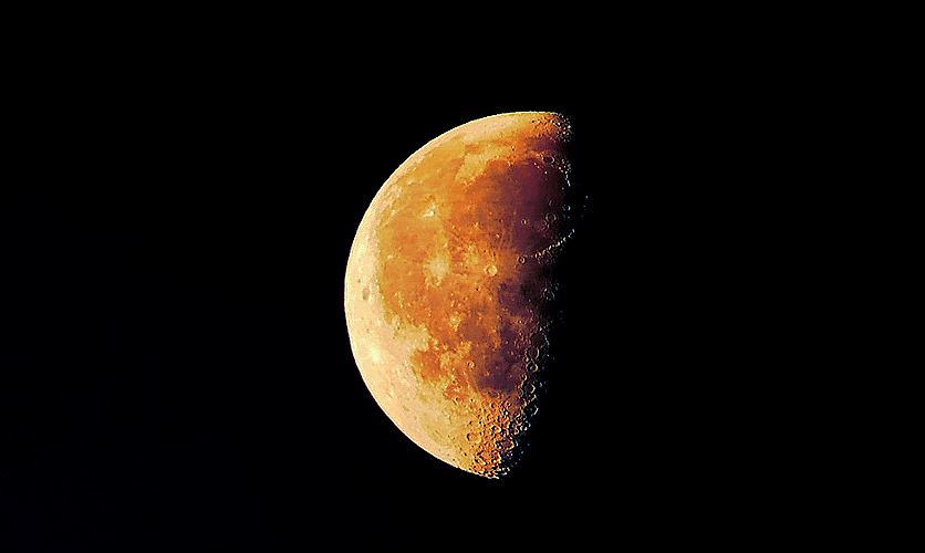 early morning moon