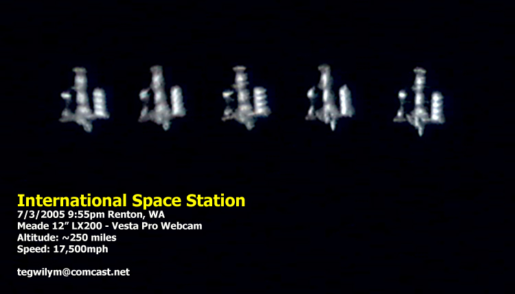 ISS over Renton, WA