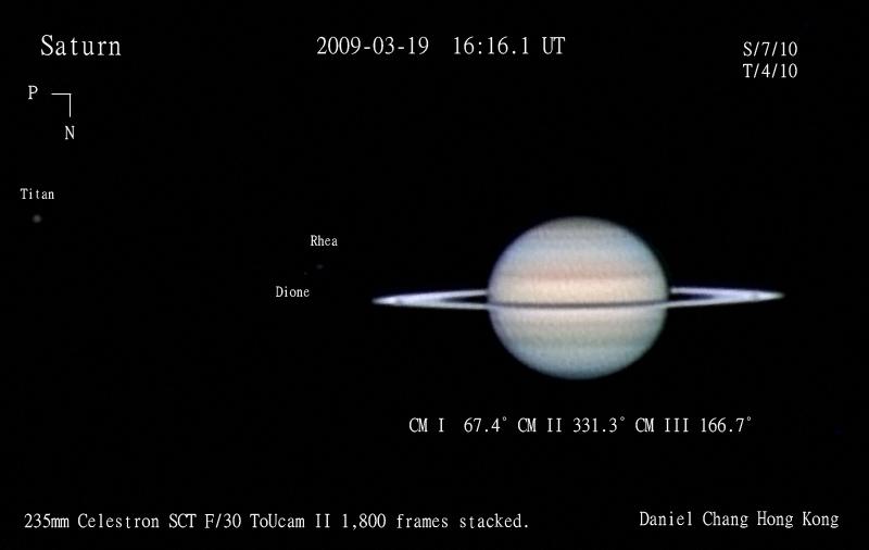 Saturn 20090319 16:16 UT