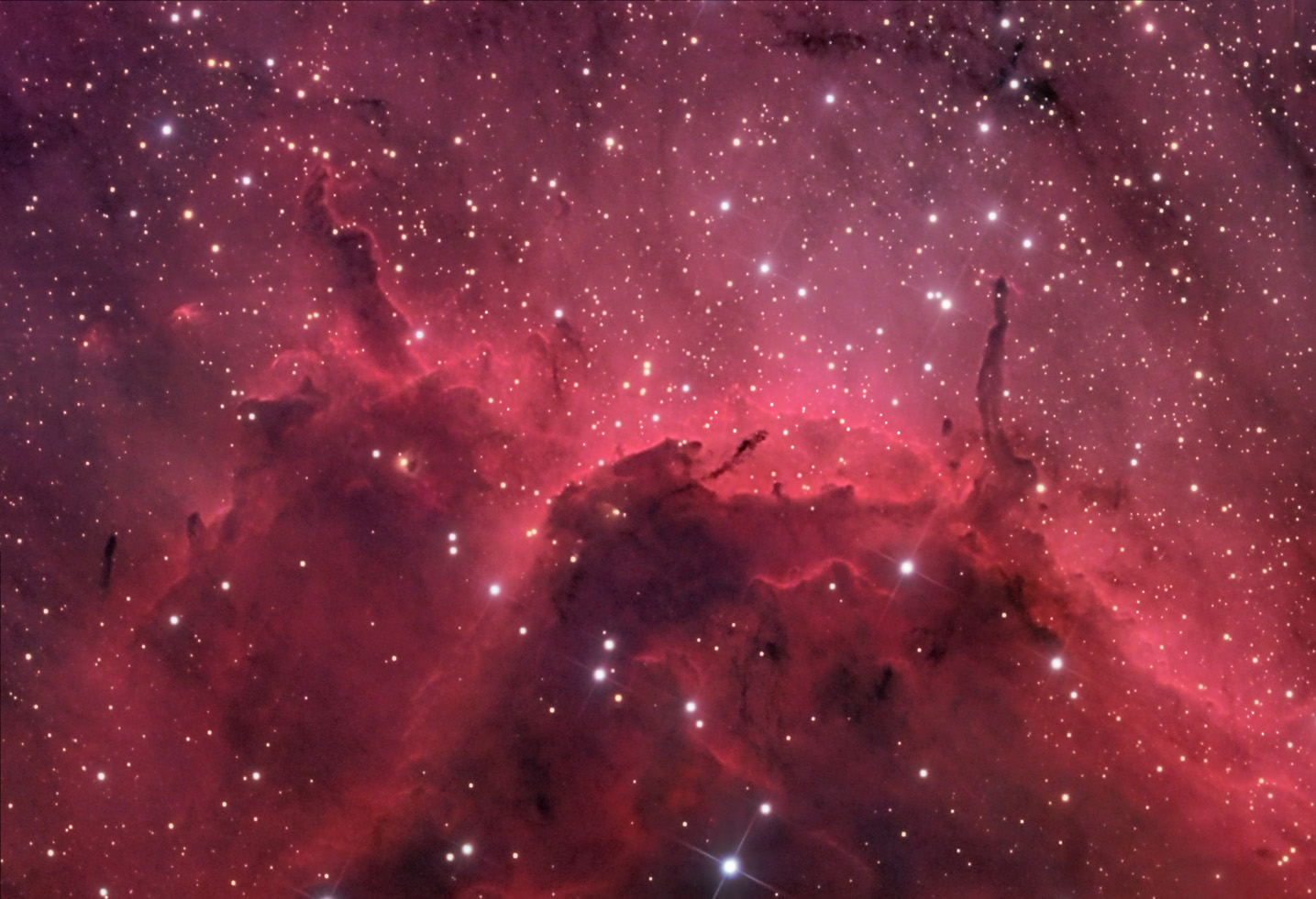 Pelican Nebula close-up