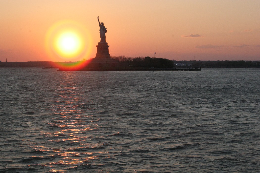 Sunset and Lady Liberty