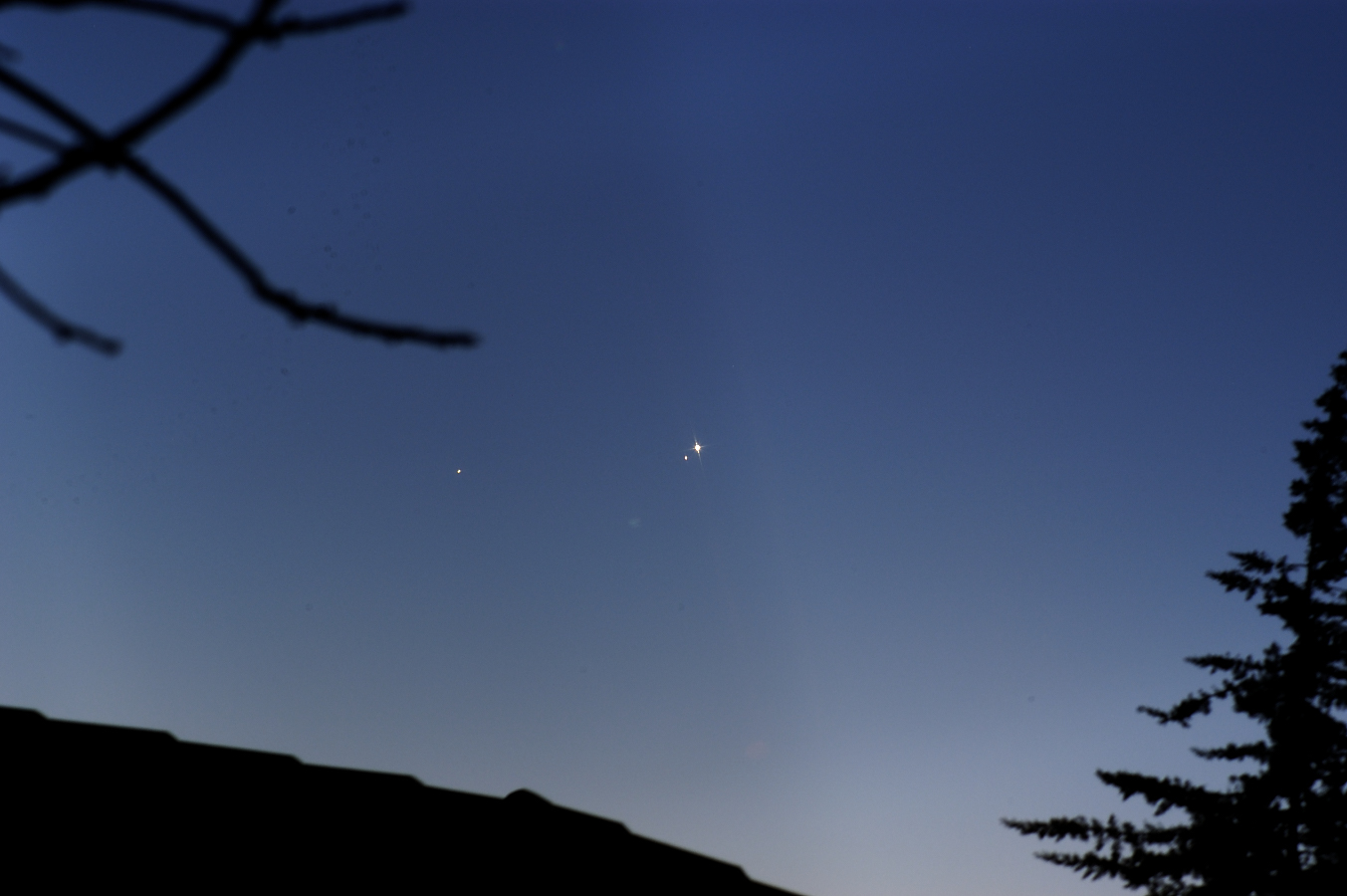 Venus, Mercury and Saturn