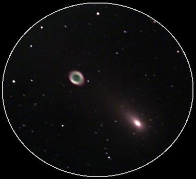 Comet and M57, 2006